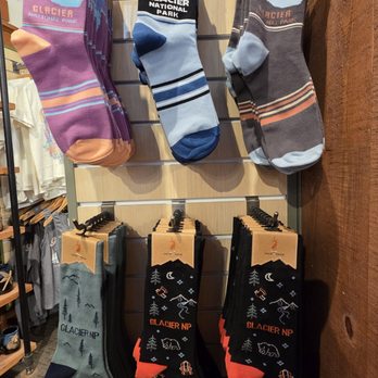 Many Glacier Entrance Station - Gift Shop: Socks  06-24-2026 - Parks Near Me - Babb, Montana