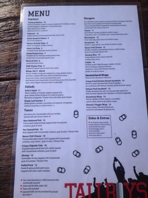 Menu photo 2 Tallboys Toronto, ON