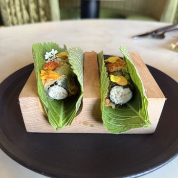 Animae - Gimmari, Gochujang Aioli, Perilla Leaf - Asian Fusion Near Me - San Diego, California Animae - Gimmari, Gochujang Aioli, Perilla Leaf - Asian Fusion Near Me - San Diego, California