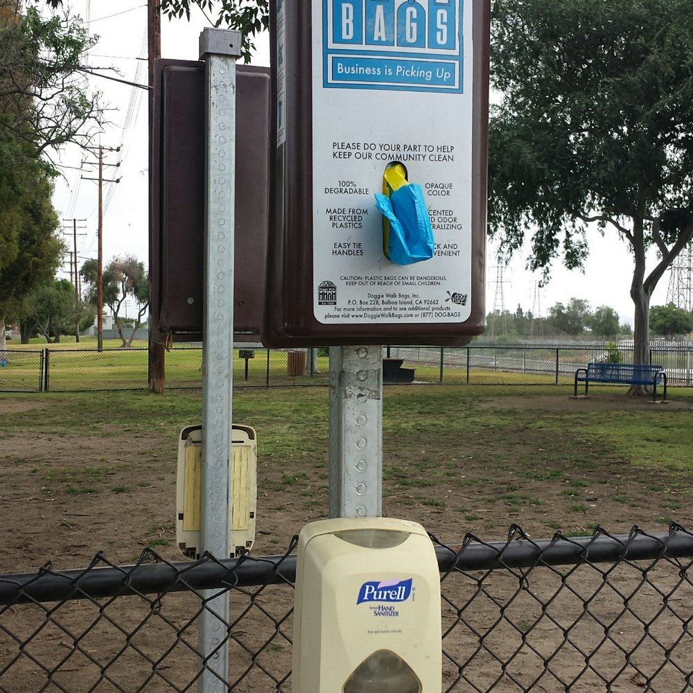 Rio San Gabriel Park - Sanitizing station and pooch playground poop pouches - Parks Near Me - Downey, California Rio San Gabriel Park - Sanitizing station and pooch playground poop pouches - Parks Near Me - Downey, California