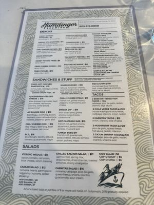 Menu photo 7 Humdinger Brewing Arroyo Grande, CA Menu photo 7 Humdinger Brewing Arroyo Grande, CA