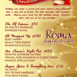 Roma Day Salon & Spa - Christmas Packages