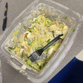 Walmart Supercenter - My half eaten salad, after stopping once I pulled the hair from my mouth - Grocery Near Me - Kenner, Louisiana