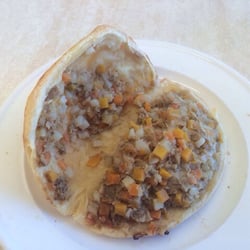 Prices Fresh Bakery Cafe - The generous filling. Potato, marrow and meat, possibly onions too. Tasty enough.