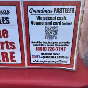 Grandma's Pasteles - If you don't like waiting in line, text your order in advance. - Caterers Near Me Grandma's Pasteles - If you don't like waiting in line, text your order in advance. - Caterers Near Me