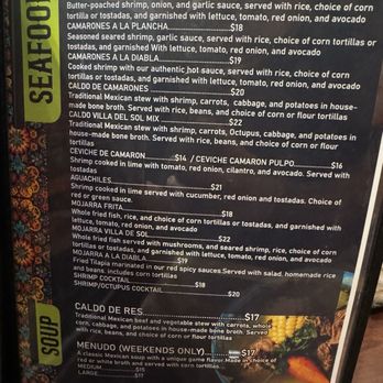 Villa Del Sol - Menu - Mexican Near Me - Orem, Utah Villa Del Sol - Menu - Mexican Near Me - Orem, Utah