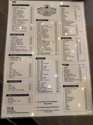 Menu photo 3 De Carrousel Pannenkoeken Amsterdam, NH