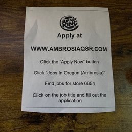 Job application flyer