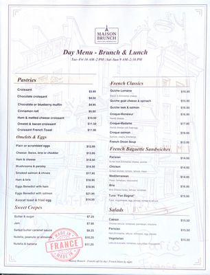 Menu photo 2 Maison Brunch Boca Raton, FL Menu photo 2 Maison Brunch Boca Raton, FL