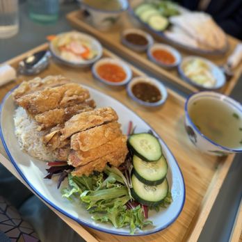 A Ma Chicken Rice - Crispy Chicken Rice - Asian Fusion Near Me - Redmond, Washington