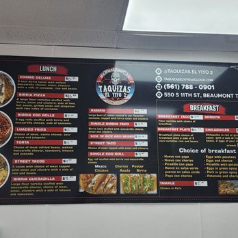Taquizas El Yiyo 2 - Menu is limited but everything was great and prices are reasonable. - Mexican Near Me - Beaumont, Texas