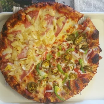Pizza Grande - My favorite topping! Pineapple, ham and garlic + sausage, jalepeño, green pepper, peperoni, and onion!!! - Pizza Near Me - Stanton, California Pizza Grande - My favorite topping! Pineapple, ham and garlic + sausage, jalepeño, green pepper, peperoni, and onion!!! - Pizza Near Me - Stanton, California