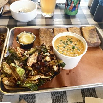 SMKD BBQ  - Triple B (brussel sprouts and bacon), marble cornbread with honey butter, and creamed corn - American Near Me - Henderson, Nevada