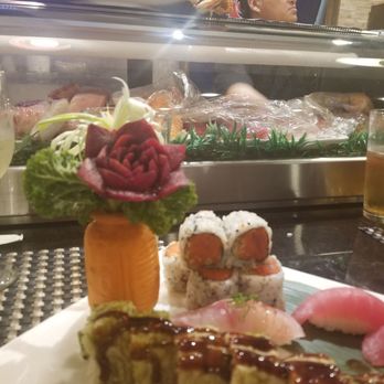 Tokyo Cafe - Spicy tuna roll and monster roll. Plus the vase of flowers!! - Japanese Near Me - Greer, South Carolina Tokyo Cafe - Spicy tuna roll and monster roll. Plus the vase of flowers!! - Japanese Near Me - Greer, South Carolina