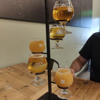 New Terrain Brewing - Flight of IPAs - Breweries Near Me - Golden, Colorado New Terrain Brewing - Flight of IPAs - Breweries Near Me - Golden, Colorado