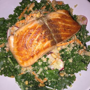 Orange Blossom - Kale salmon salad: light and tasty! Very good :) - Breakfast & Brunch Near Me - Miami Beach, Florida Orange Blossom - Kale salmon salad: light and tasty! Very good :) - Breakfast & Brunch Near Me - Miami Beach, Florida