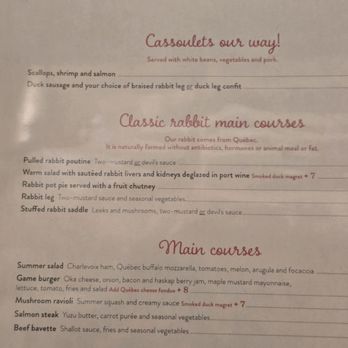 Lapin Sauté - Menu - Desserts Near Me - Quebec City, Quebec