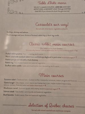 Menu photo 1 Lapin Sauté Quebec City, QC