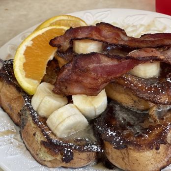 Screamin' Chicken Diner - Naught French toast with the best bacon. - Diners Near Me - Gaston, Oregon Screamin' Chicken Diner - Naught French toast with the best bacon. - Diners Near Me - Gaston, Oregon