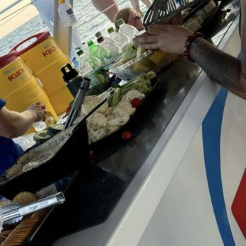 Fury Water Adventures - Good selection of fresh fruits & vegetables w/dips & assortment of crackers - Boating Near Me - Key West, Florida Fury Water Adventures - Good selection of fresh fruits & vegetables w/dips & assortment of crackers - Boating Near Me - Key West, Florida