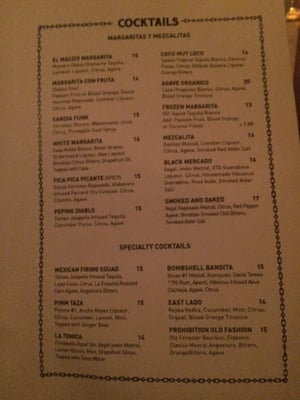 Menu photo 7 La Esquina - SoHo New York, NY