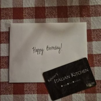 Kenny's Italian Kitchen - Birthday gift - Italian Near Me - Dallas, Texas Kenny's Italian Kitchen - Birthday gift - Italian Near Me - Dallas, Texas