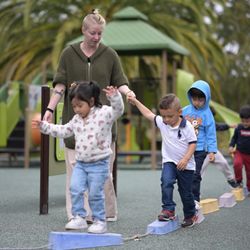 Community Action Marin - Children playing outside at our Old Gallinas Children's Center in San Rafael.