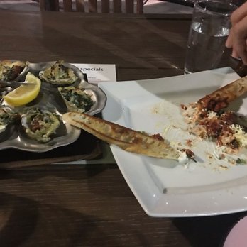 Plank Provisions - Oysters rockefeller and a demolished salmon crostini. - Seafood Near Me - Omaha, Nebraska