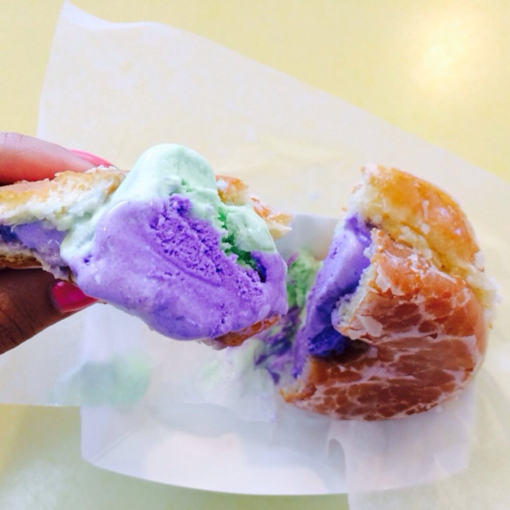 Bakers Donuts - Ube/pandan ice cream donut - Donuts Near Me - Sacramento, California Bakers Donuts - Ube/pandan ice cream donut - Donuts Near Me - Sacramento, California