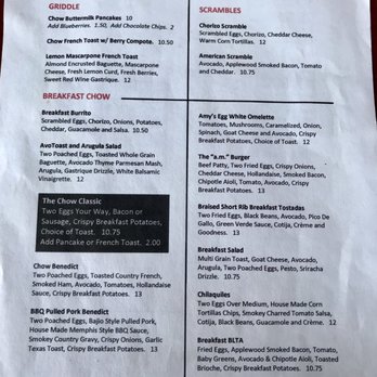 Eat Chow - MENU (MARCH 2019) - Breakfast & Brunch Near Me - Costa Mesa, California