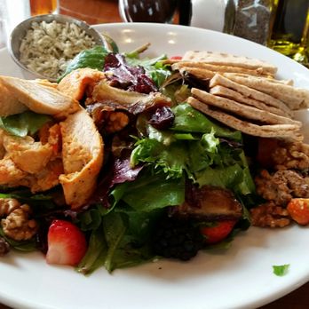 Panini Kabob Grill - Chicken salad with fresh berries and fruity vinegerette. - Mediterranean Near Me - Irvine, California Panini Kabob Grill - Chicken salad with fresh berries and fruity vinegerette. - Mediterranean Near Me - Irvine, California