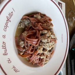 Awful pasta with rabbit.