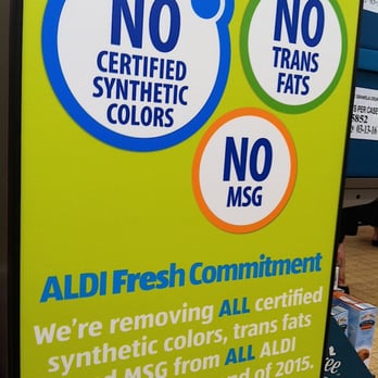 ALDI - No MSG, No Trans Fat, No Artificial Colors + neonicotinoids pesticides are no longer allowed on fruits or vegetables - yey! - Grocery Near Me - Webster, New York