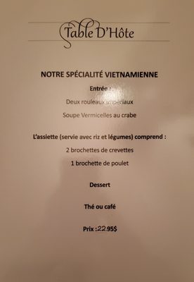 Menu photo 2 Restaurant Kim Long Quebec City, QC Menu photo 2 Restaurant Kim Long Quebec City, QC