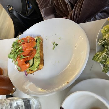 Toast Kitchen & Bar - Smoked Salmon Cucumber Avocado Toast - Breakfast & Brunch Near Me - Brea, California Toast Kitchen & Bar - Smoked Salmon Cucumber Avocado Toast - Breakfast & Brunch Near Me - Brea, California