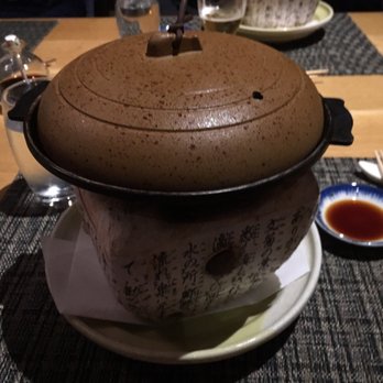 Sushi Taro - Salmon course (with live flame under the dish) - Sushi Bars Near Me - Washington, DC, District of Columbia