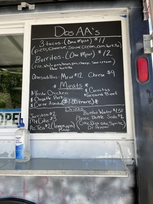 Menu photo 1 Dos AA's Salida, CO