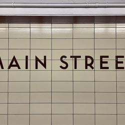 Main Street Subway Station - Main Street Station wall tiles.