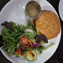 Mushroom Burger with Side Salad Mushroom Burger with Side Salad