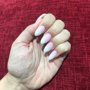 Legends Nails & Spa - French powder ombré with ballerina and marshmallow almond shape by Derek - Nail Salons Near Me - Rancho Cucamonga, California Legends Nails & Spa - French powder ombré with ballerina and marshmallow almond shape by Derek - Nail Salons Near Me - Rancho Cucamonga, California