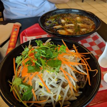 Gene's Chinese Flatbread Cafe - Cumin lamb noodles and dumpings in soup - Chinese Near Me - Woburn, Massachusetts