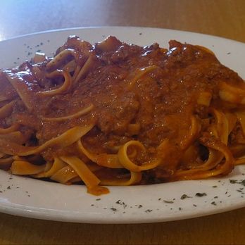 Pasta Party - Fettuccine bolonaise w Xtra shrimps - Pizza Near Me - Orange, California Pasta Party - Fettuccine bolonaise w Xtra shrimps - Pizza Near Me - Orange, California