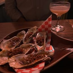 Broiled Oysters with scampi butter