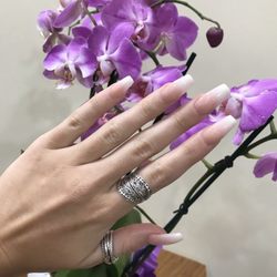 Pink and white ombré by Natalie