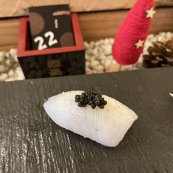 Ika with caviar