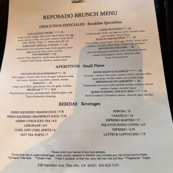 Reposado - Brunch menu - March 2026 - Mexican Near Me - San Mateo, California Reposado - Brunch menu - March 2026 - Mexican Near Me - San Mateo, California