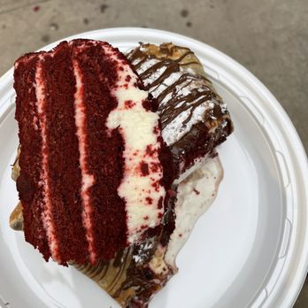 Creperie - a slice of red velvet cake - Creperies Near Me - New York, New York Creperie - a slice of red velvet cake - Creperies Near Me - New York, New York