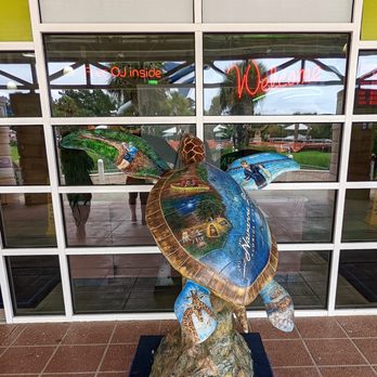Florida Welcome Center - This is the Navarre Beach Turtle outside the welcome center entrance.  Photo taken August 26, 2022. - Visitor Centers Near Me - Pensacola, Florida