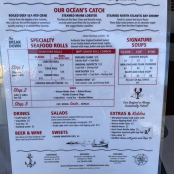 Lobster West - Their menu - Seafood Near Me - Encinitas, California Lobster West - Their menu - Seafood Near Me - Encinitas, California