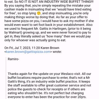 Mr Gatti's Pizza - Me calling her out on her boggus lies, and pointing out that she's literally doing exactly what the cashier did. - Pizza Near Me - Weslaco, Texas Mr Gatti's Pizza - Me calling her out on her boggus lies, and pointing out that she's literally doing exactly what the cashier did. - Pizza Near Me - Weslaco, Texas